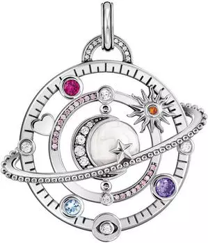 Thomas Sabo Anhänger in kosmischem Design mit bunten Steinen Silber (PE953-318-7)