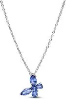 Pandora 394232C01-45 Damen-Halskette Silber Schmetterling Blau