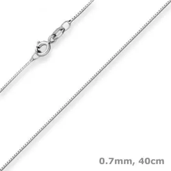 Schmuck Krone Veneziakette 585 Weißgold 0,7mm, 40cm (503534)