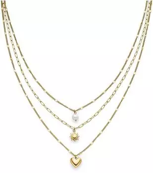 s.Oliver Kette mit Anh&auml;nger "Summer Charms" Edelstahl, gold (31731766)