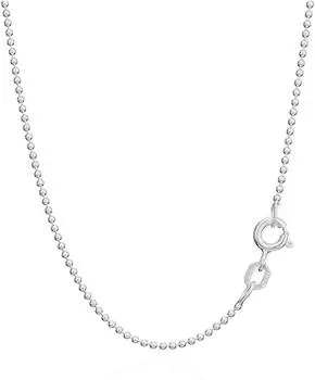 NKlaus Kugelkette 925 Sterlingsilber 1,20mm, Damen/Kinder