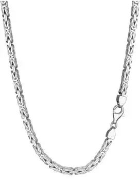 NKlaus Königskette massiv 925 Sterlingsilber 3,9mm, Herren