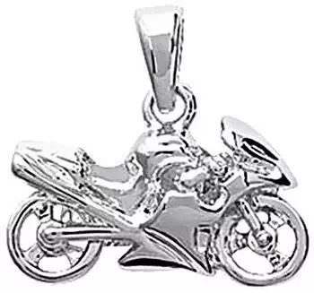 NKlaus Motorrad Kettenanhänger 925 Sterlingsilber 25x14mm (5064)