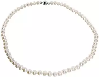 OSTSEE-SCHMUCK Ingrid 6 Perlenkette Silber 925, wei&szlig;, Damen (27040542-42)