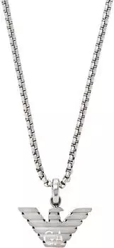 Emporio Armani Herren-Collier mit Anhänger, Edelstahl, silber (EGS3169040)