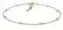 Elli Fußkette Achat Beads blau, 925 Silber vergoldet (0702880618_22)
