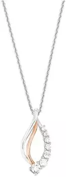 Amor Kette mit Anhänger Zirkonia Silber 925 roségold Damen (2026245)