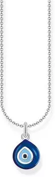 Thomas Sabo Kette mit Anhänger Blaues Nazar-Auge 925 Sterlingsilber (KE2218)