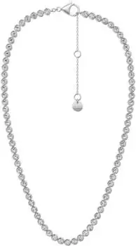 Skagen Moderne Glitz Halskette Damen, Messing silberfarben (SKJ5018040)