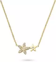 Tamaris Kette mit Anh&auml;nger "Schmuck Edelstahl Halskette The new Glitter Flower,