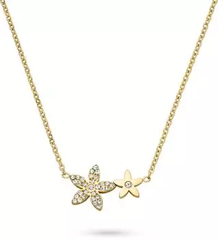 Tamaris The new Glitter Flower Halskette, Edelstahl, gold (TJ-0845-N-45)