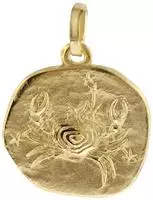 trendor 08725-07 Sternzeichen-Anh&auml;nger Krebs 333 Gold 16 mm