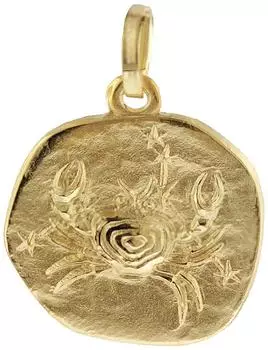 Trendor Sternzeichen-Anh&auml;nger Krebs 333 Gold 16mm (08725-07)