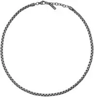 Edelstahlkette POLICE "Fleshy", silber (edelstahlfarben, gunfarben), Halsketten,