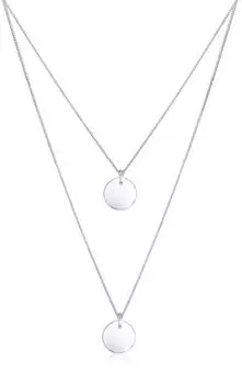 Elli Halskette Kreis-Anh&auml;nger 2-lagig 925 Sterlingsilber (0102270916_45)