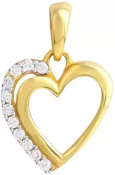 Firetti Herzanh&auml;nger Gelbgold 333 bicolor mit Zirkonia (91012332)