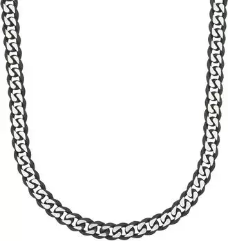 Tom Tailor Herren Halskette aus Edelstahl, schwarz (TT-N0015)