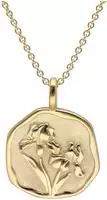 trendor 68002-02 Halskette mit Monatsblume Februar 925 Silber Vergoldet