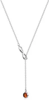 ZEEme Collier 925er Sterlingsilber Bernstein wei&szlig; Damen (473250012)