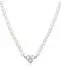 Elli Halskette Choker Perle Herz Edelweiß Damen, 925 Silber (43716332-40)