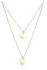 Elli Layer Kette mit Kreis Plättchen, 925 Silber, goldfarben, Damen (676125-0)
