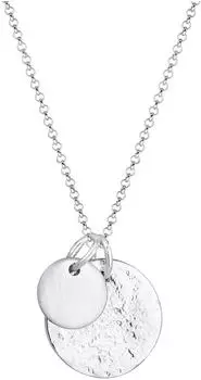 Elli Halskette Damen Pl&auml;ttchen Geo Organic Look 925 Silber (103952719)