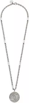 PURELEI Palm Coin Kette Edelstahl, silber
