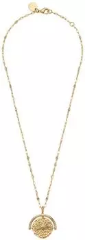 PURELEI Island Story Kette mit Palme und Schildkr&ouml;te Anh&auml;nger, gold, Edelstahl