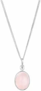 Elli Halskette Solit&auml;r-Anh&auml;nger Rosenquarz, 925 Sterlingsilber (01503417_45)
