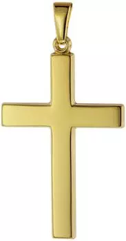 Trendor Kreuz-Anh&auml;nger Herren 28mm Gold 333/8K (75541)