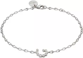 PURELEI Wave Fu&szlig;kettchen Edelstahl mit Zirkonia, 14K vergoldet (26291-Anklet-Wave)