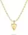 Liebeskind Open Heart Amulet Halskette, Edelstahl, gelbgold (LJ-1902-N-45)