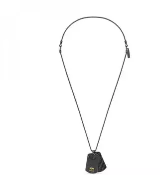 Police Bat-Shield Dog Tag Batman Halskette, schwarz, Herren (PEAGN0080702)