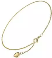 trendor 15291 Fu&szlig;kettchen Gold 333 Fu&szlig;kette mit Herz-Anh&auml;nger