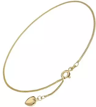 Trendor Fu&szlig;kettchen Gold 333 mit Herz-Anh&auml;nger (15291)