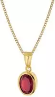 trendor 68402 Granat-Anh&auml;nger Gold 333/8K mit vergoldeter Silberkette