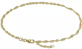 Trendor Fu&szlig;kettchen Singapur-Muster 333 Gold 2,2mm (63263)