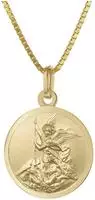 trendor 41428 Erzengel Michael Anh&auml;nger Gold 333 an goldplattierter Kette