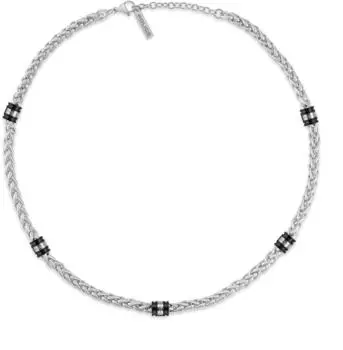 Police Solaris Gliederkette Herren, Edelstahl silber/schwarz (PEAGN0078201)