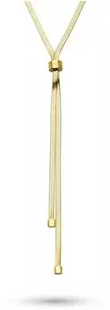 COPENHAGEN Sleek Y-Halskette aus Edelstahl, gold, 80cm