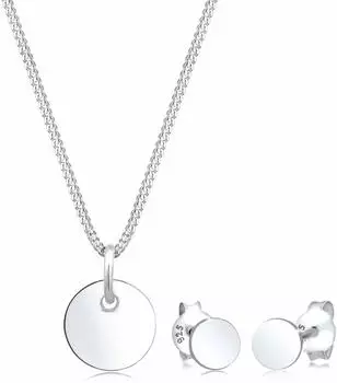 Elli Geo Schmuckset Halskette & Ohrstecker, 925 Sterlingsilber (1055185)