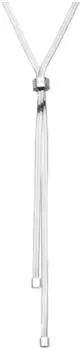 COPENHAGEN Sleek Y-Halskette aus Edelstahl, silber, 80cm
