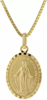 Trendor Milagrosa Anh&auml;nger Gold 333 (8 Kt) mit vergoldeter Silberkette, 42cm (51942-42)