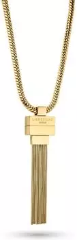 Liebeskind Halskette Edelstahl mit Fransen Anh&auml;nger, gelbgold (LJ-1908-N-50)