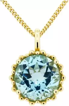 Orolino Halskette 585er Gold, blauer Topas (beh.) 11,5mm, 42/45cm (500341329-1)