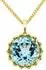 Orolino Halskette 585er Gold, blauer Topas (beh.) 11,5mm, 42/45cm (500341329-1)