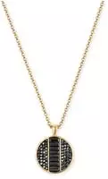 TOM TAILOR - Damen Halskette Edelstahl - Gold - Baguette Zirkonia Anh&auml;nger -