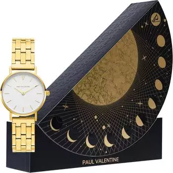 Paul Valentine Moon Geschenkset mit 11 &Uuml;berraschungen + Armbanduhr, goldfarben, Damen