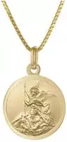 trendor 41428 Erzengel Michael Anh&auml;nger Gold 333 an goldplattierter Kette