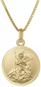 Trendor Erzengel Michael Anh&auml;nger 333 Gold an goldplattierter Kette 40cm (41428-40)